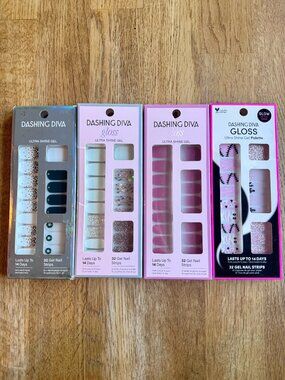 Dashing Diva Nail Strip Bundle Lot of 4 Christmas Halloween NWT